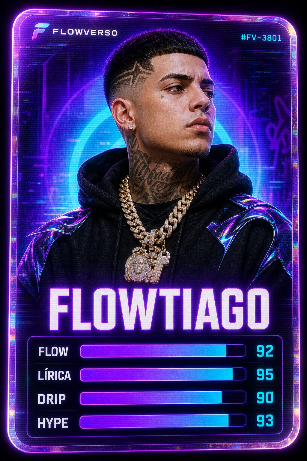 FLOW-ID Card — ejemplo de credencial holográfica del Flowverso